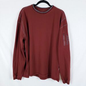 Kuhl Kommando Crew Long Sleeve Rust Red Wildfibre Mens XXL Organic Cotton